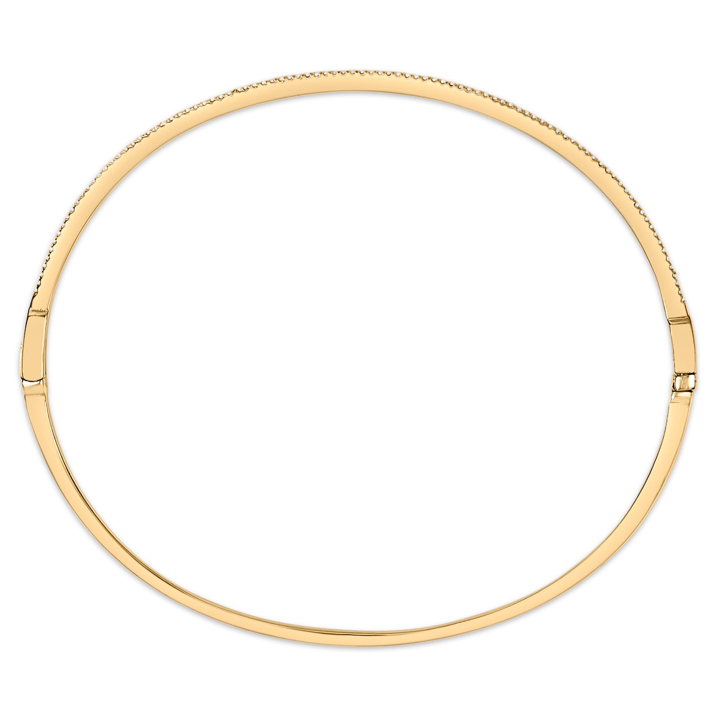 14K Yellow Gold 1/3 Cttw Diamond Half Eternity Bangle Bracelet (I-J Color, I2-I3 Clarity) - 7.75" Inches Bids.com