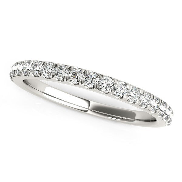 14k White Gold Pave Set Diamond Wedding Ring (1/4 cttw) Bids.com