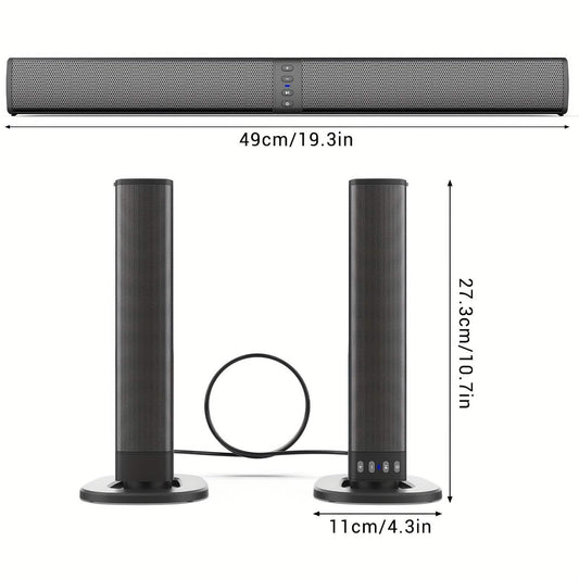 Wireless Soundbar for TV – 2-in-1 Detachable Bluetooth Speaker DailySale