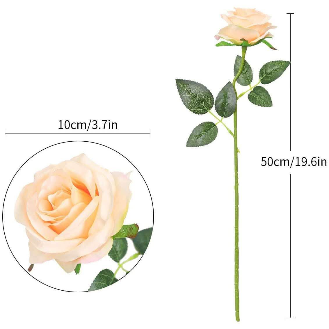 10-Pack: Nubry Artificial Silk Rose Flower Bouquet DailySale