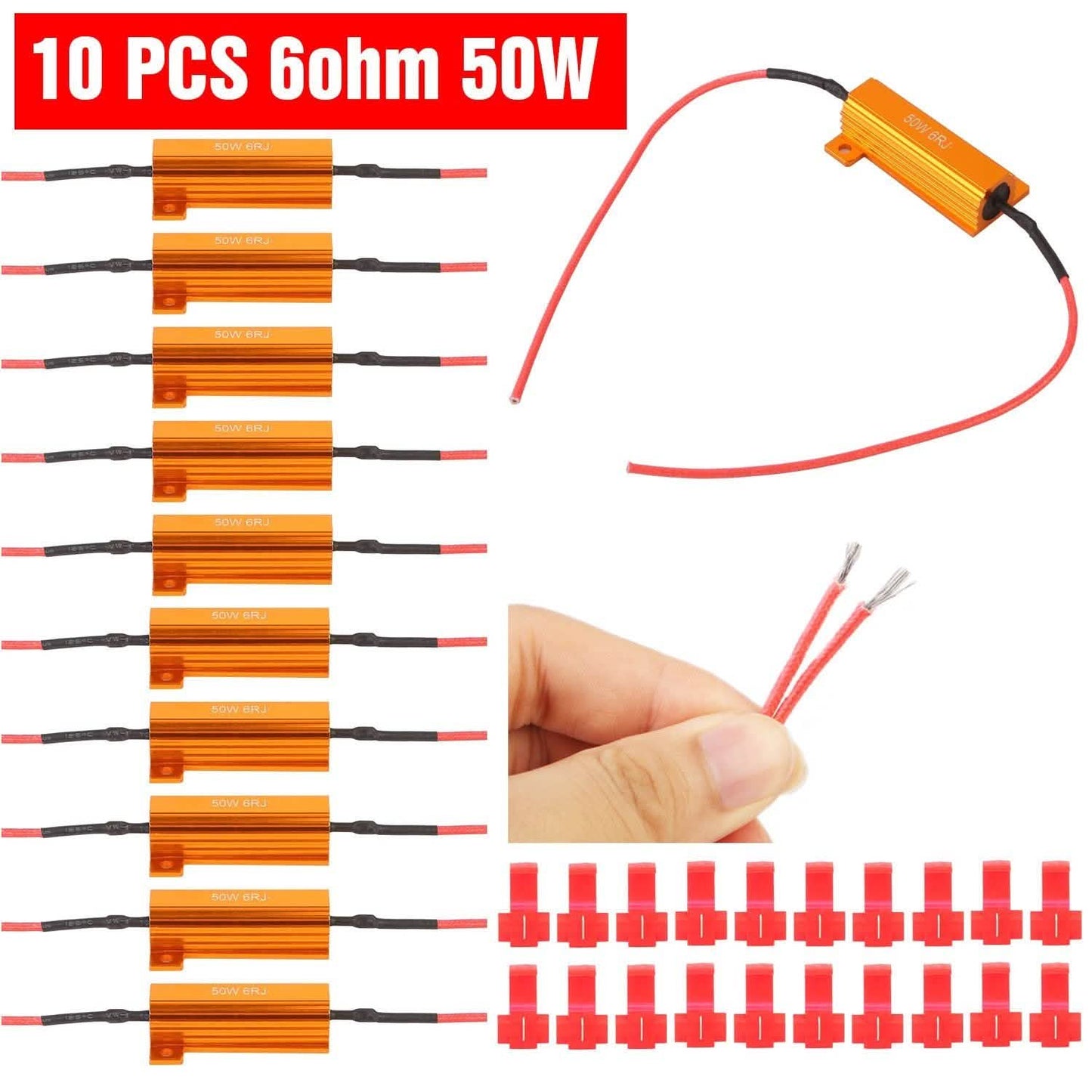 10-Piece: 50W 6Ohm Load Resistor DailySale
