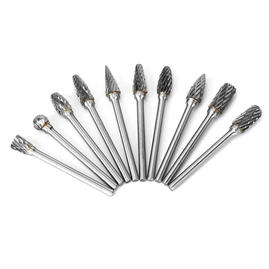 10-Piece: Double Cut Carbide Rotary Die Grinder Bit Set DailySale