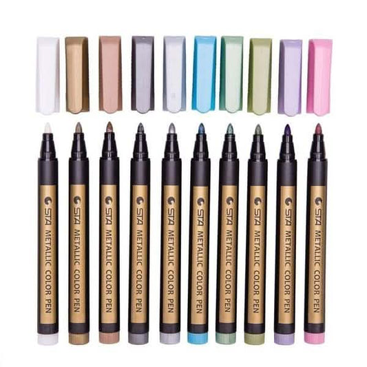 10-Piece: Metallic Paint Marker Pen Permanent DailySale