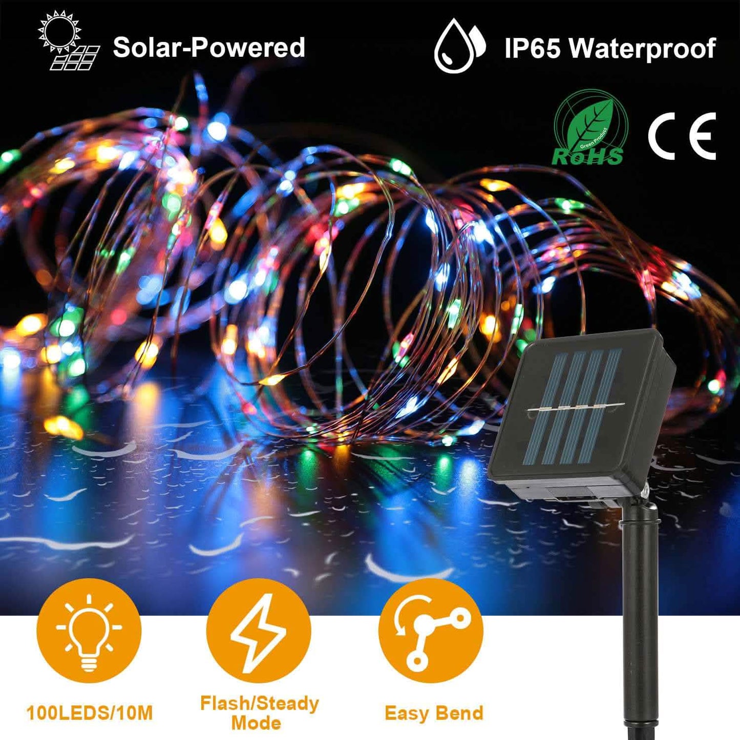 100 LEDs Solar String Lights DailySale