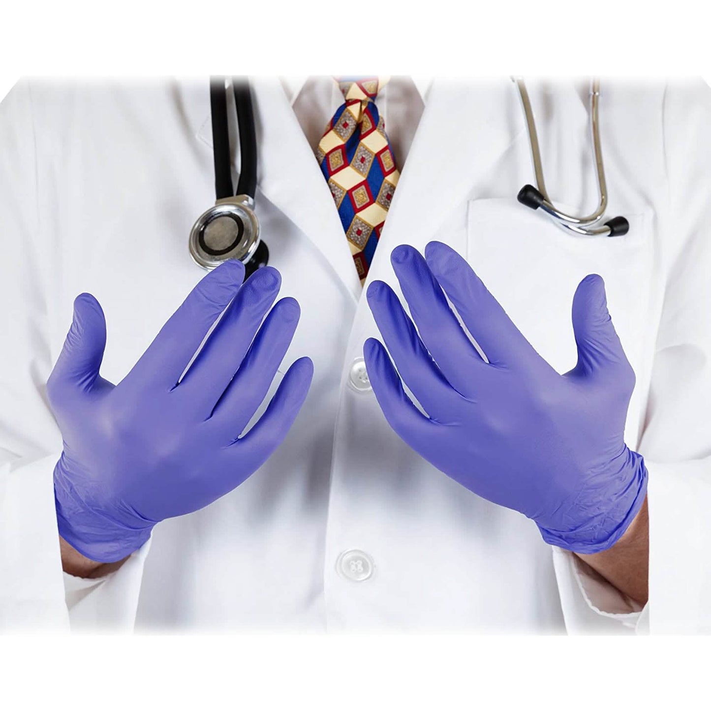 100-Pack: Nitrile Powder Free Violet Medium Gloves DailySale