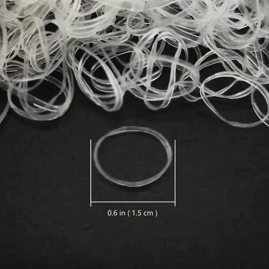 1000-Pieces: Clear Elastic Hair Rubber Bands Transparent Mini Hair Ties Small Stretch Hair Bands For Women DailySale
