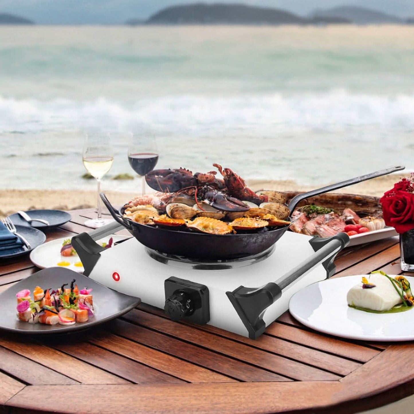 1000W Electric Burner Portable Coil Heating Hot Plate Stove Countertop DailySale