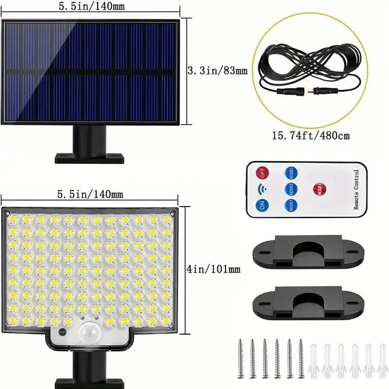 106LED Super Bright Motion Sensor Solar Power LED Garden Wall Light DailySale