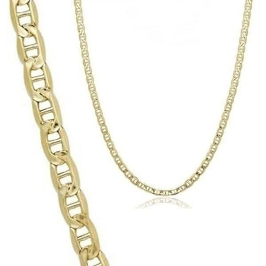 10K Solid Yellow Gold 2.5mm Marina Chain - Assorted Sizes DailySale