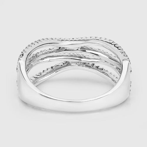 0.46 Carat Genuine White Diamond 14K White Gold Ring (F-G Color, SI Clarity) Bids.com