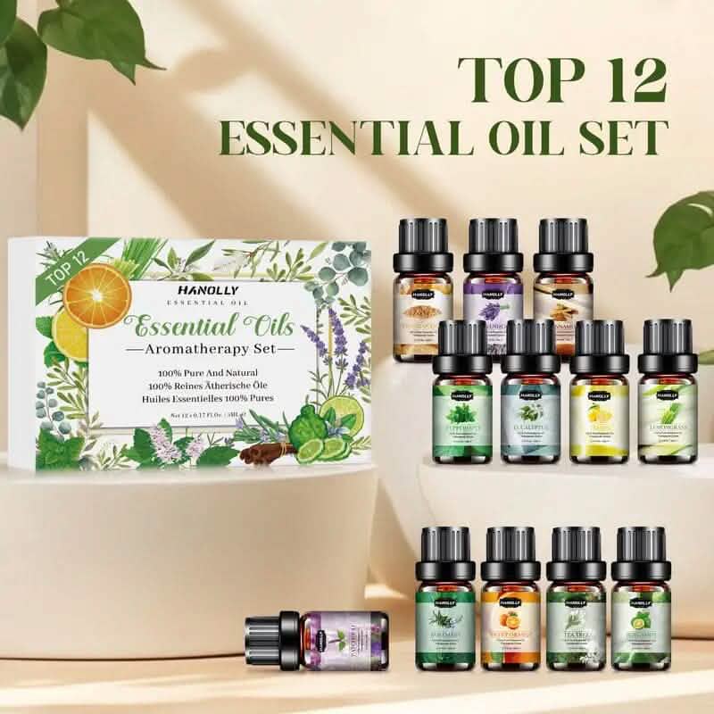 12-Pack: Aromatherapy Essential Oil Kit for Diffuser DailySale