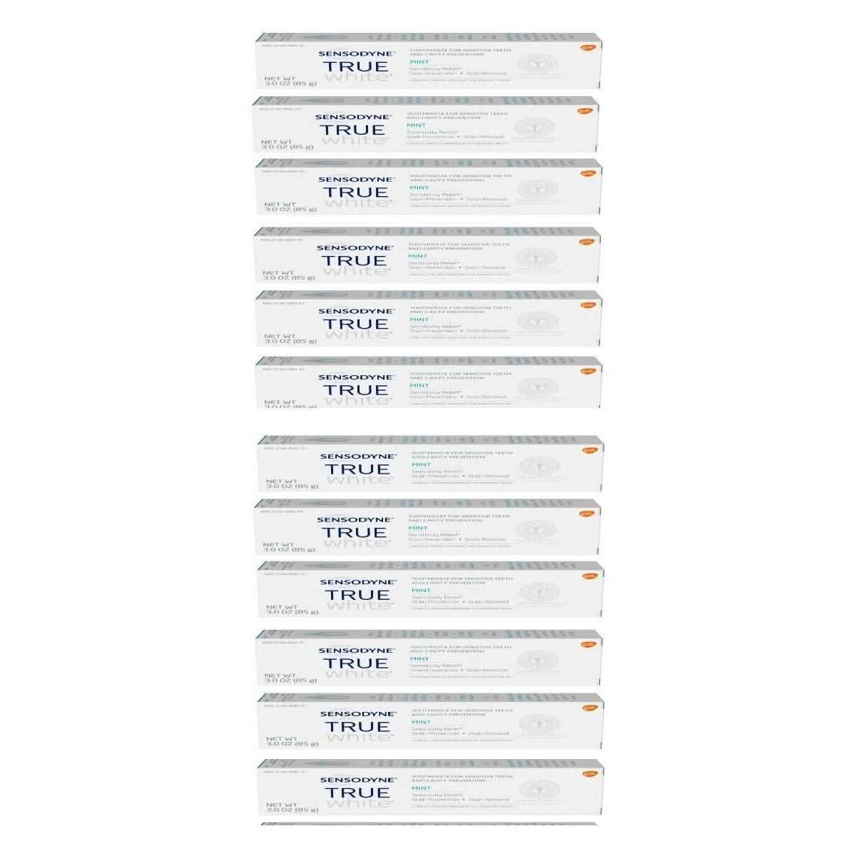 12-Pack: Sensodyne True White Mint Sensitivity Toothpaste 3oz DailySale