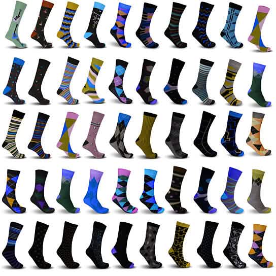12-Pairs: Men's James Fiallo Premium Quality Dress Socks DailySale