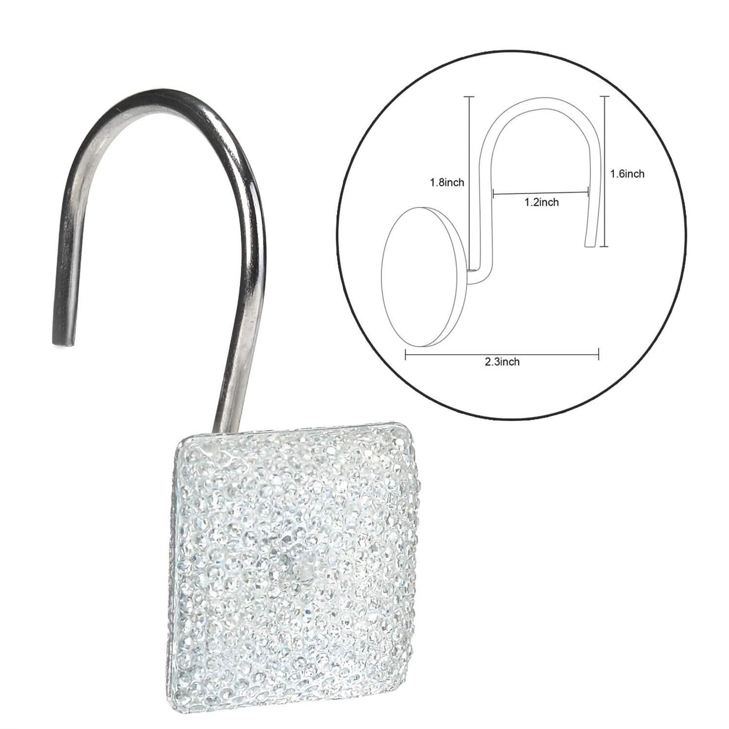 12-Piece: Decorative Shower Curtain Hooks Bathroom DailySale