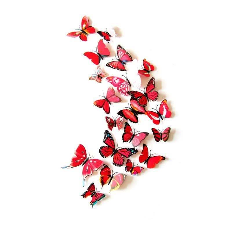 12-Piece Set: 3D Butterfly Magnets - Assorted Colors DailySale