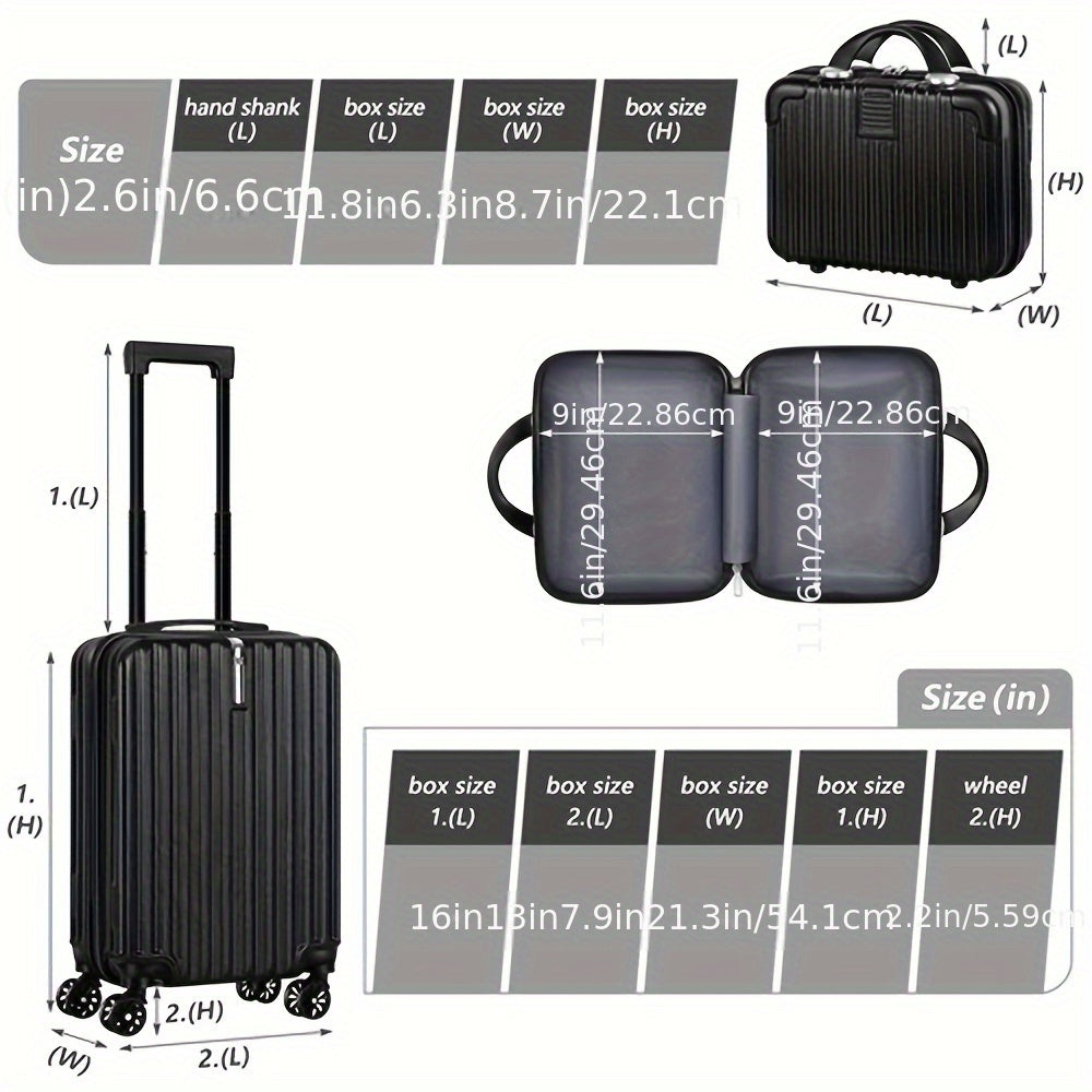 2-Piece Spinner Luggage Set – 20” Carry-On & 14” Crossbody Handbag DailySale
