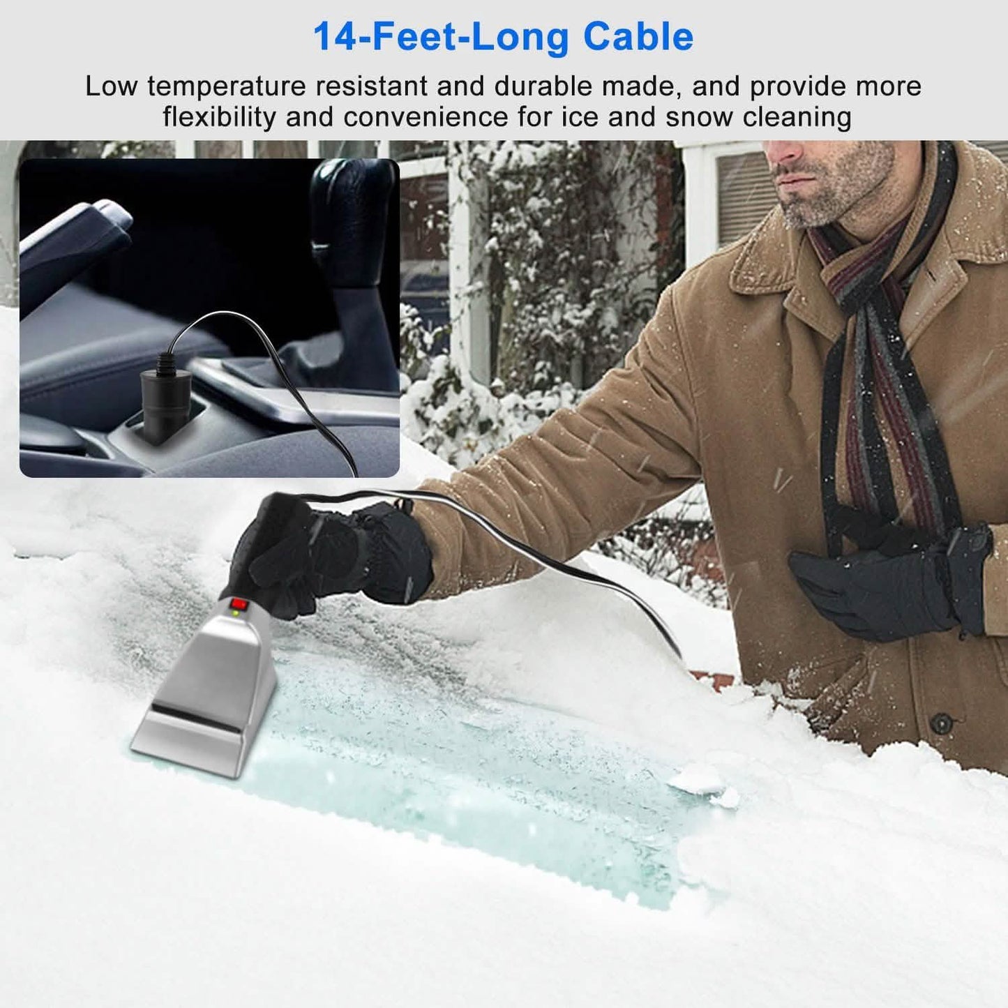 12V Car Electric Heated Ice Snow Scraper DailySale