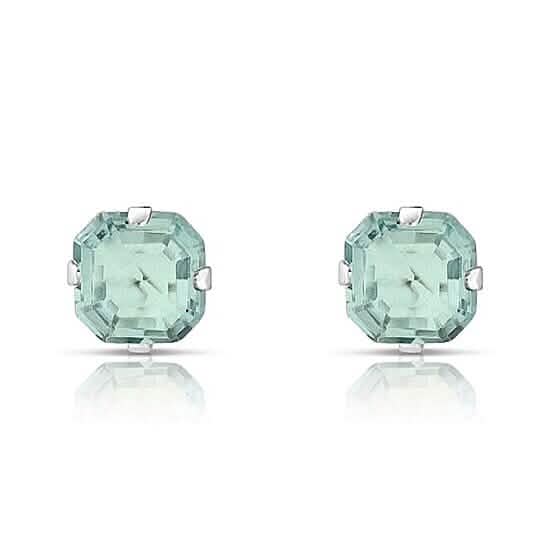 1.3 Carat Cz Asscher-Cut Sterling Silver Stud Earrings DailySale