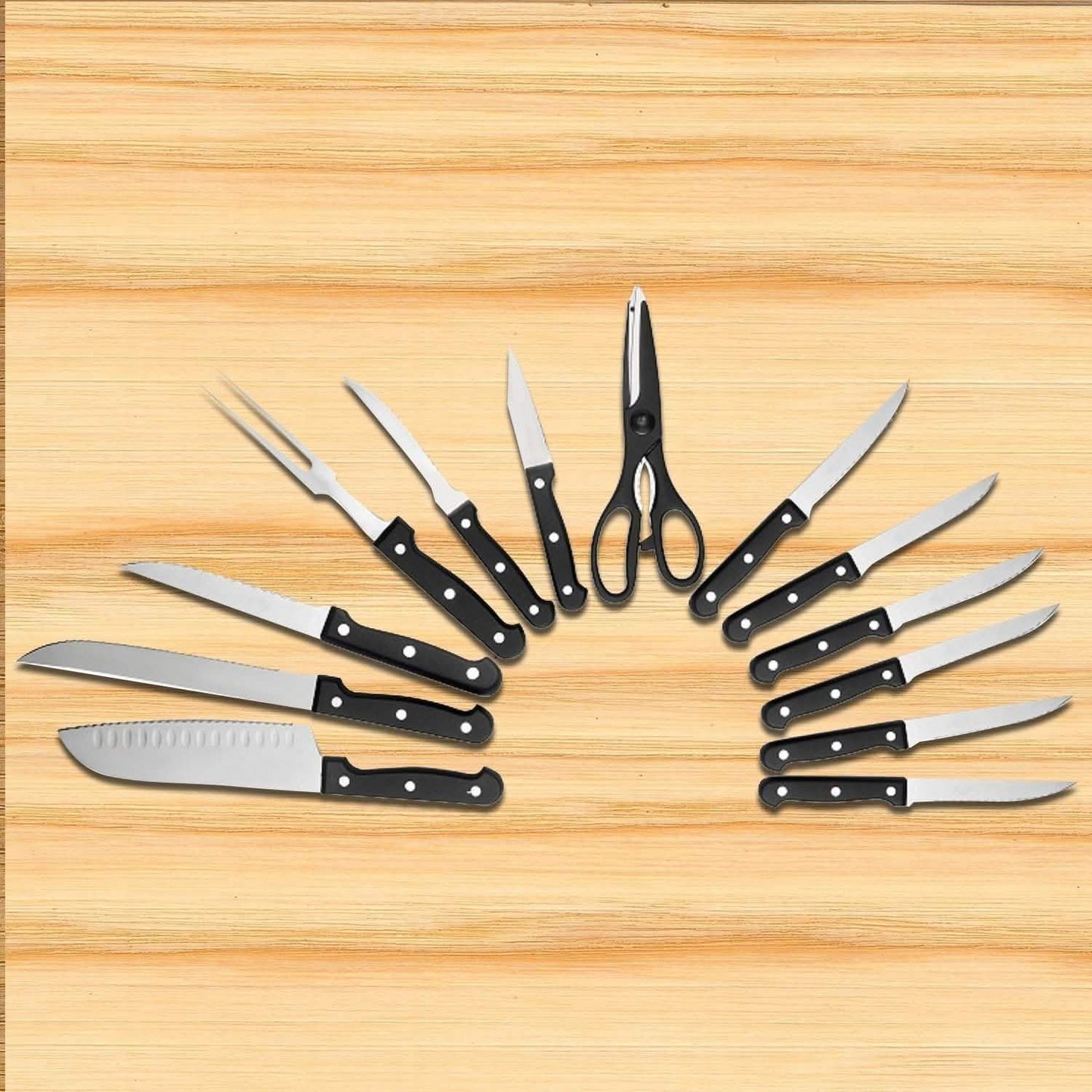 13-Piece: Knife Set Super Sharp Stainless Steel DailySale