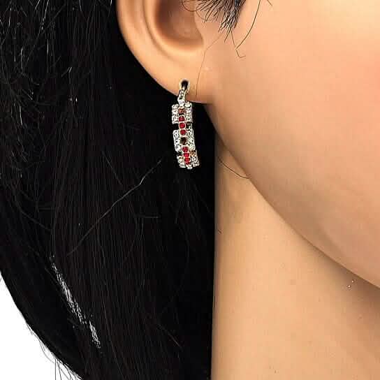 14k Gold Filled Garnet Unique Shape Earrings DailySale