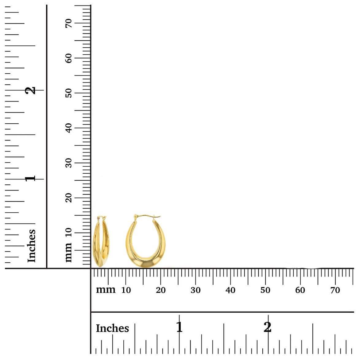 14K Gold Graduated French Lock Huggie Hoops DailySale