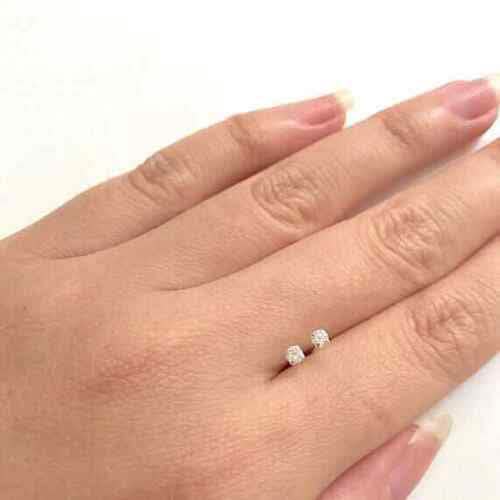 14k Solid Yellow Gold CZ Basket Setting Round Stud Post Earrings Unisex (Butterfly Push Back) DailySale