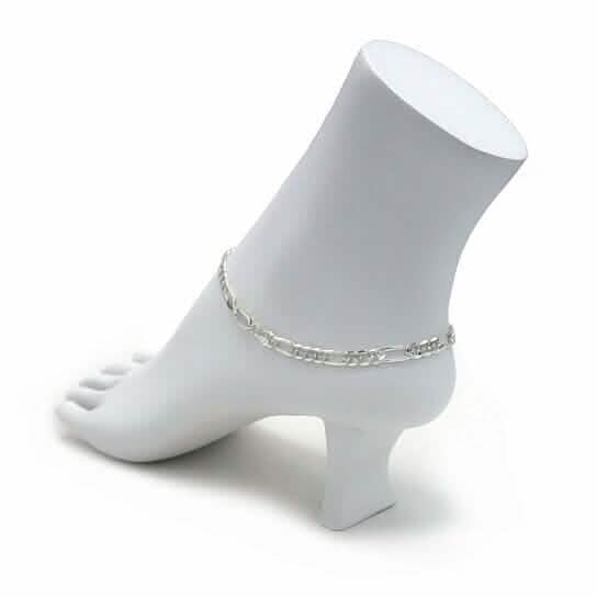 14k Yellow Gold Filled High Polish Finsh Figaro Link Anklet 5mm 9.5'' White/Yellow DailySale