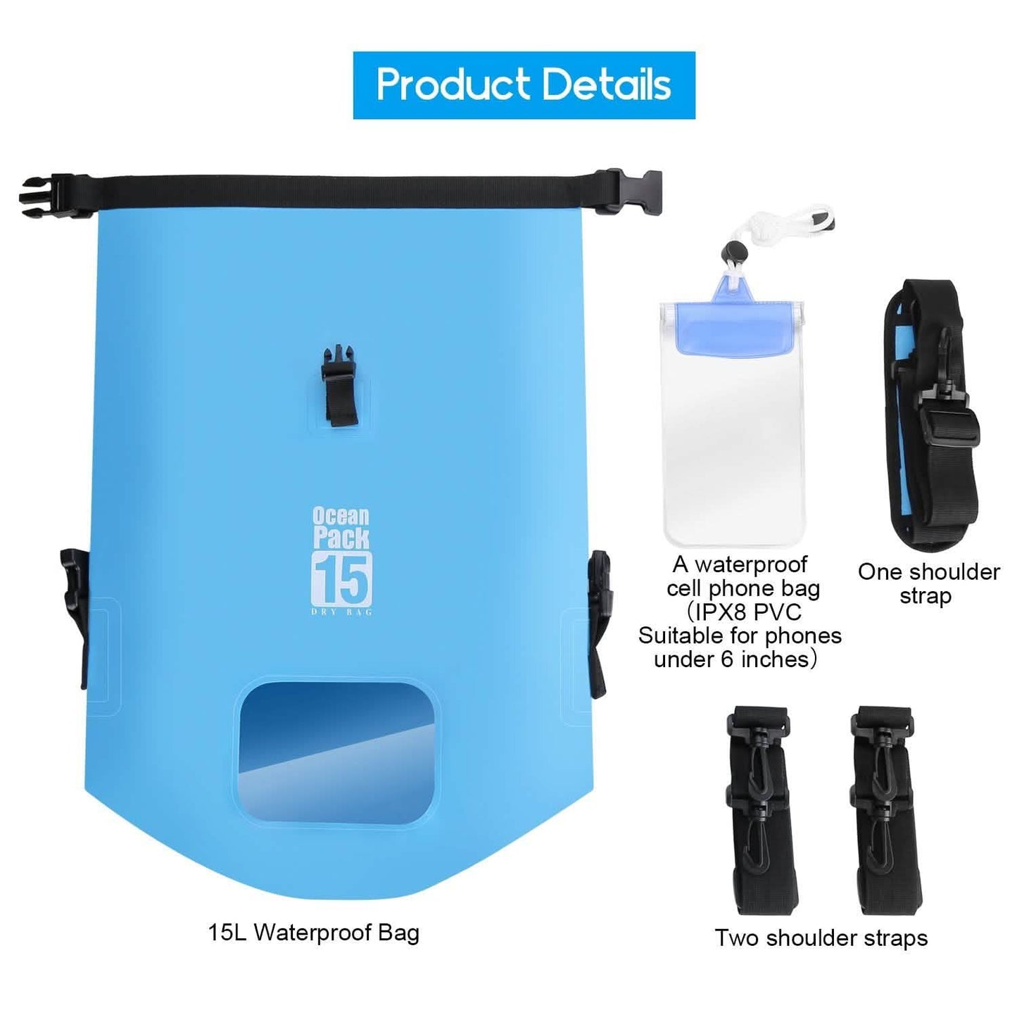15L Waterproof Lightweight Dry Bag DailySale