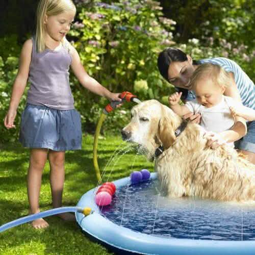 170CM Splash Play Mat Inflatable Water Toy Sprinkler Pad Kid Toddler Dog DailySale
