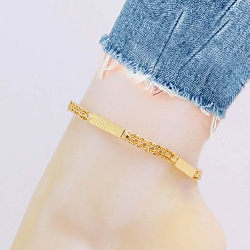 18K-Gold-Filled Bismark/Bar Anklet DailySale