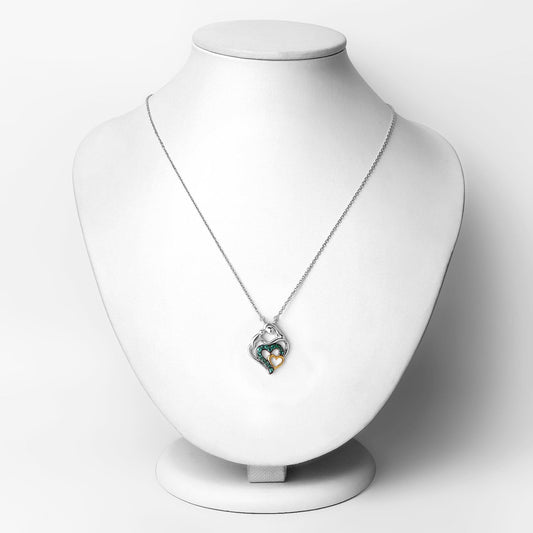 0.24 Carat Genuine Emerald .925 Sterling Silver Pendant Bids.com