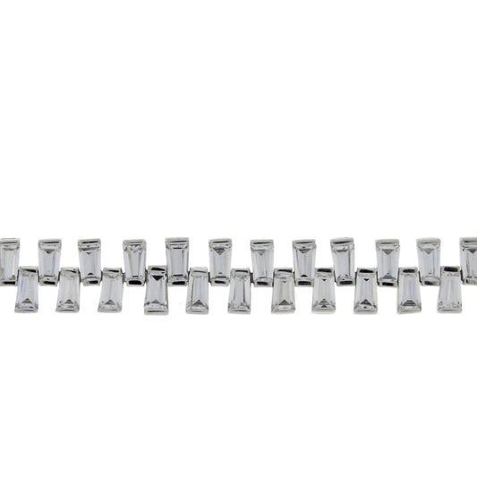 Natural Cubic Zirconium Tennis Bracelet Sterling Silver Bids.com