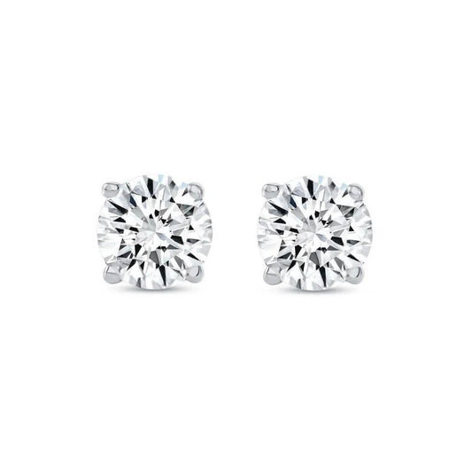 2 Ct Round Lab Created Grown Diamond Earrings 950 Platinum E/VVS Basket Screw DailySale