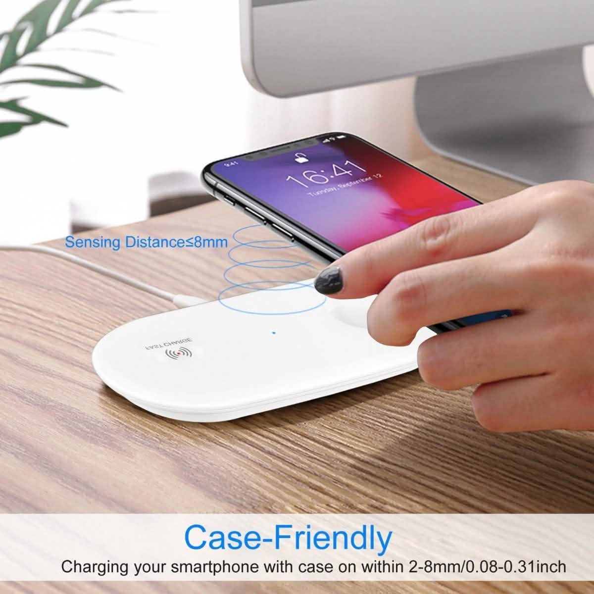 2-in-1 10W Qi Wireless Charging Pad DailySale