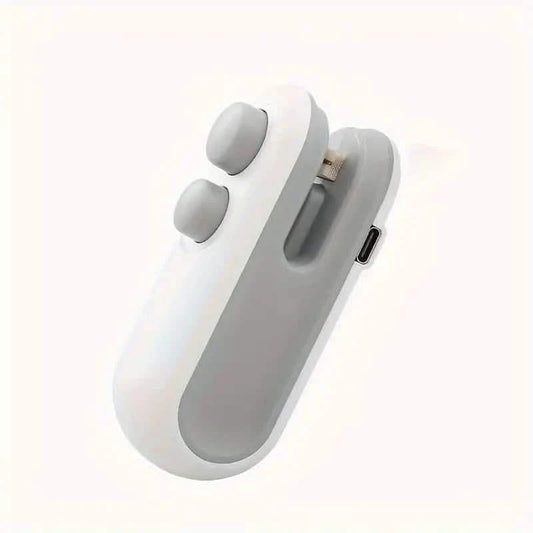 2-in-1 Mini Bag Sealer For Snacks, USB Rechargeable Plastic Heat Sealer With Cutter DailySale