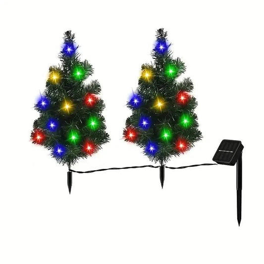 2-in-1 Solar Christmas Tree Lawn Light DailySale