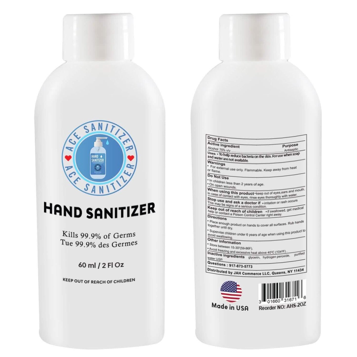 2-Pack: 2oz Bottle 70% Alcohol Hand Sanitizer DailySale