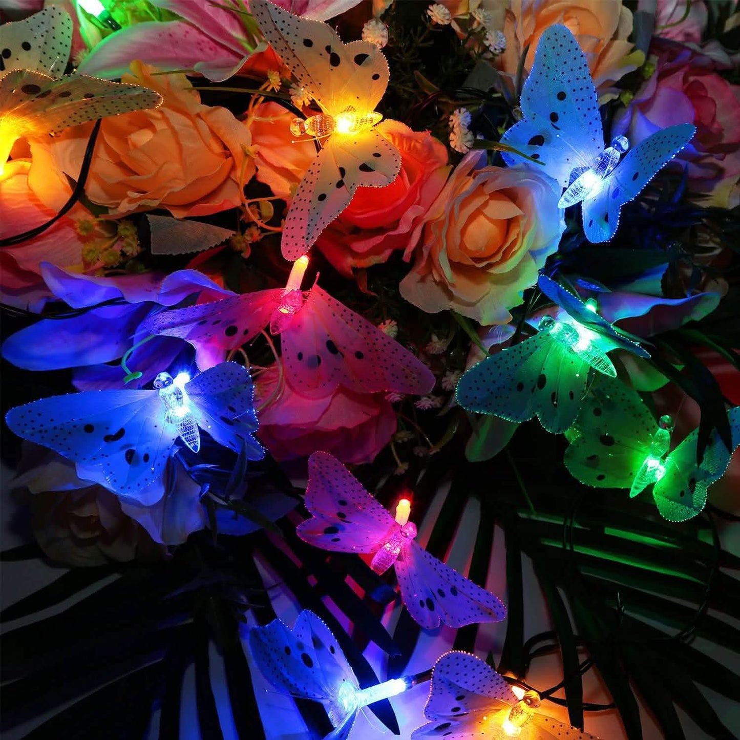 2-Pack: 3.8M Solar String Butterfly Lights DailySale