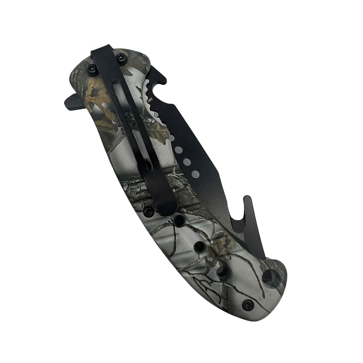 2-Pack: 8.75" Camo Spring Assisted Knife with ABS Handle DailySale