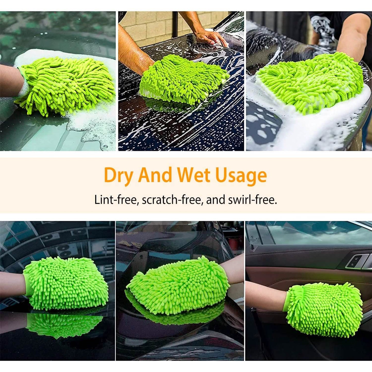 2-Pack: Car Wash Mitt Car Washing Gloves DailySale