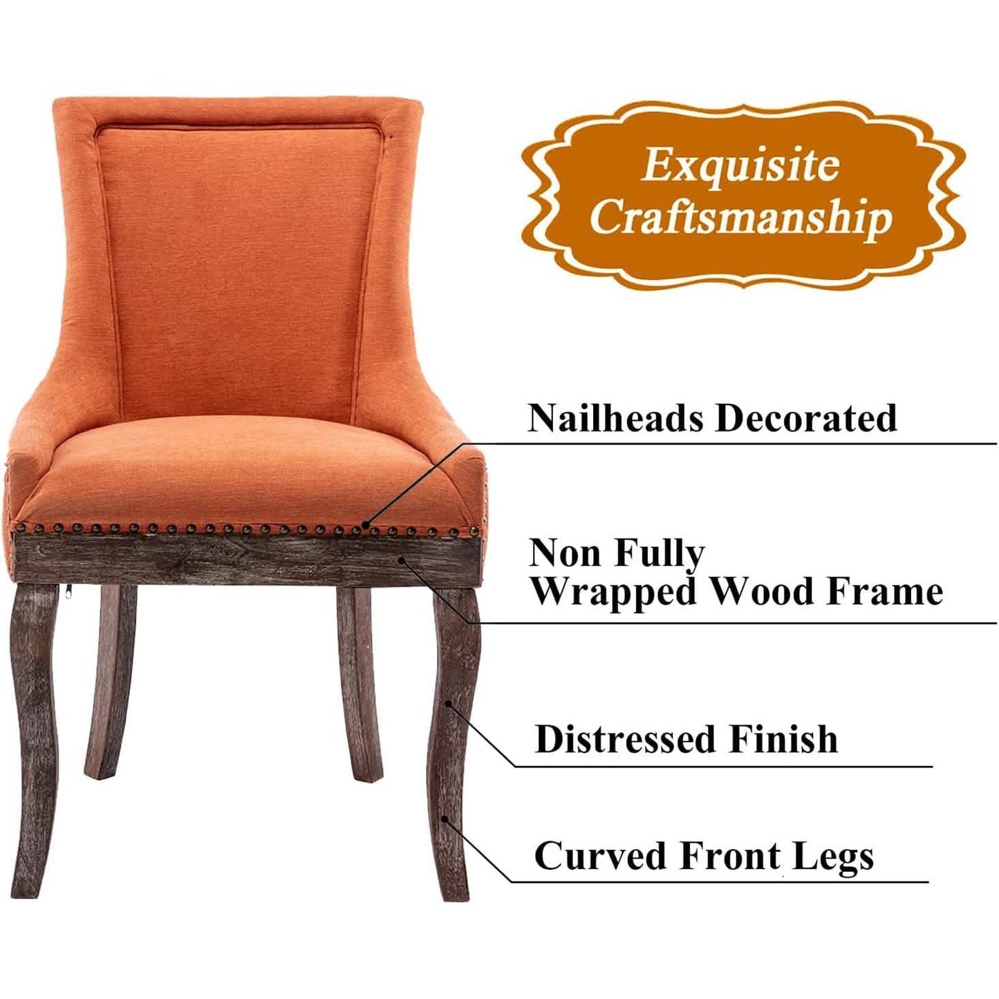 2-Pack: Fabric Upholstered Side Chairs Set DailySale