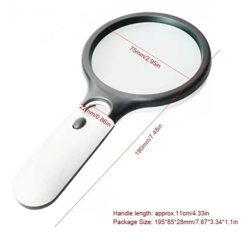 2-Pack: LED Light 45x Magnifying Glass Lens Mini Pocket Handheld Microscope DailySale