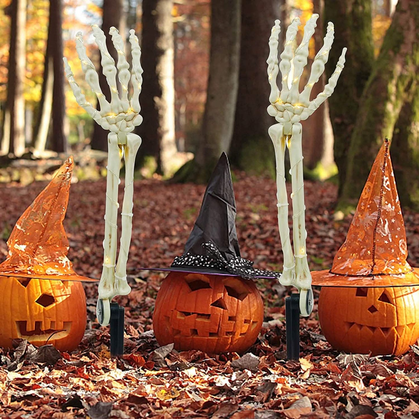 2-Pack: Light Up Skull Arm Stakes DailySale