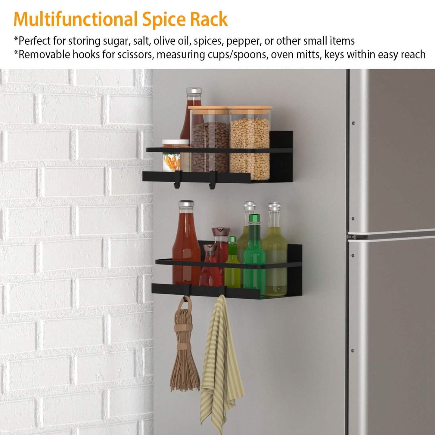 2-Pack: Magnetic Spice Holder Rack Organizer DailySale