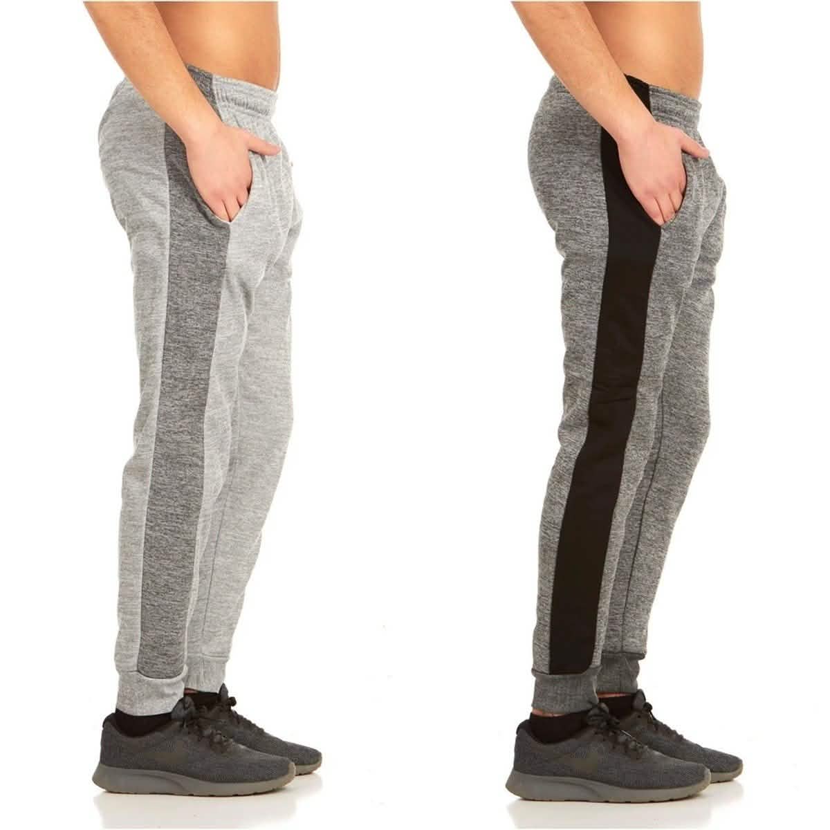 2-Pack: Men's Striped Marled Fleece Jogger Pants DailySale