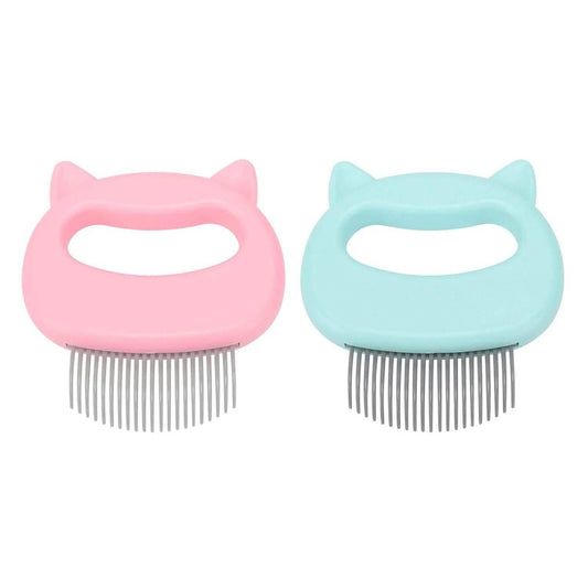 2-Pack: Pet Hair Removal And Massaging Shell Comb Brush For Grooming And Shedding DailySale