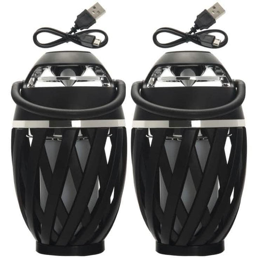 2-Pack: Power-To-Go True Wireless Stereo Lantern Flame Speakers DailySale
