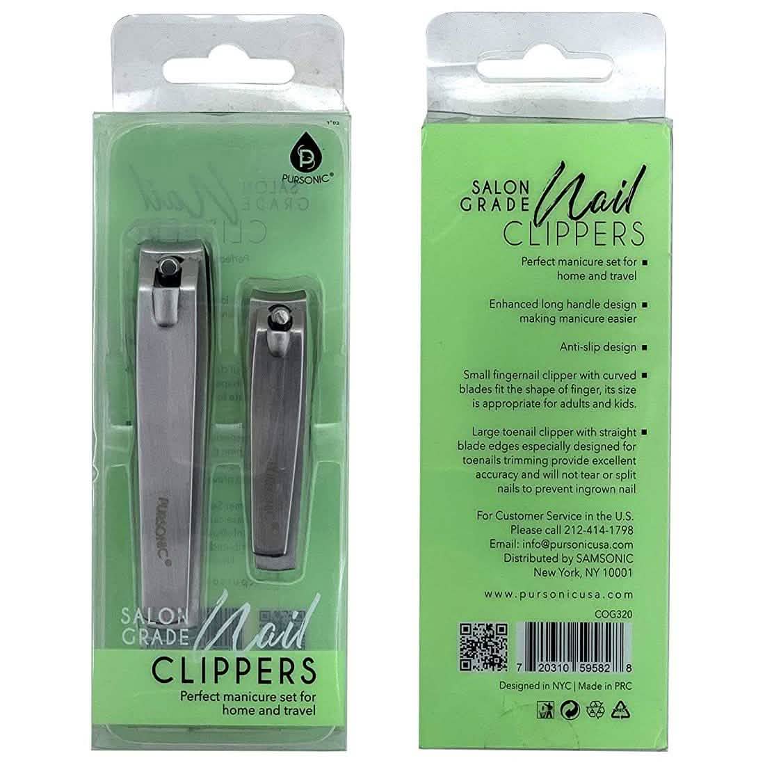 2-Pack: Pursonic Premium Nail Clipper Set DailySale