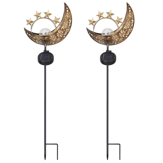 2-Pack: Solar Powered Glass Globe Stake Lamp DailySale
