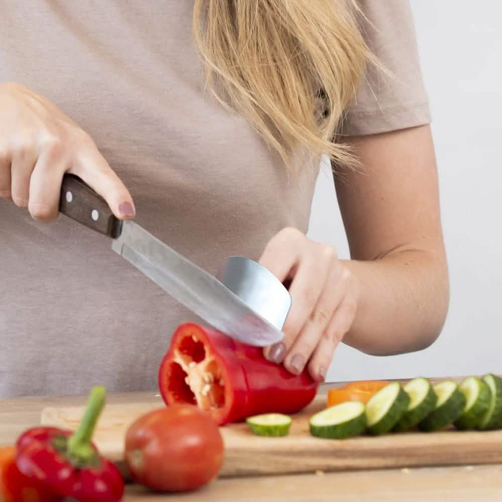 2-Pack: Stainless Steel Finger Protector For Cutting, Chopping and Dicing DailySale